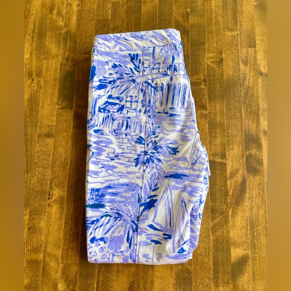 Lilly Pulitzer “Kelly” Slim Pants, EUC, Sz 8, Lavender/Blue w/Texture Stitching - Picture 11 of 14